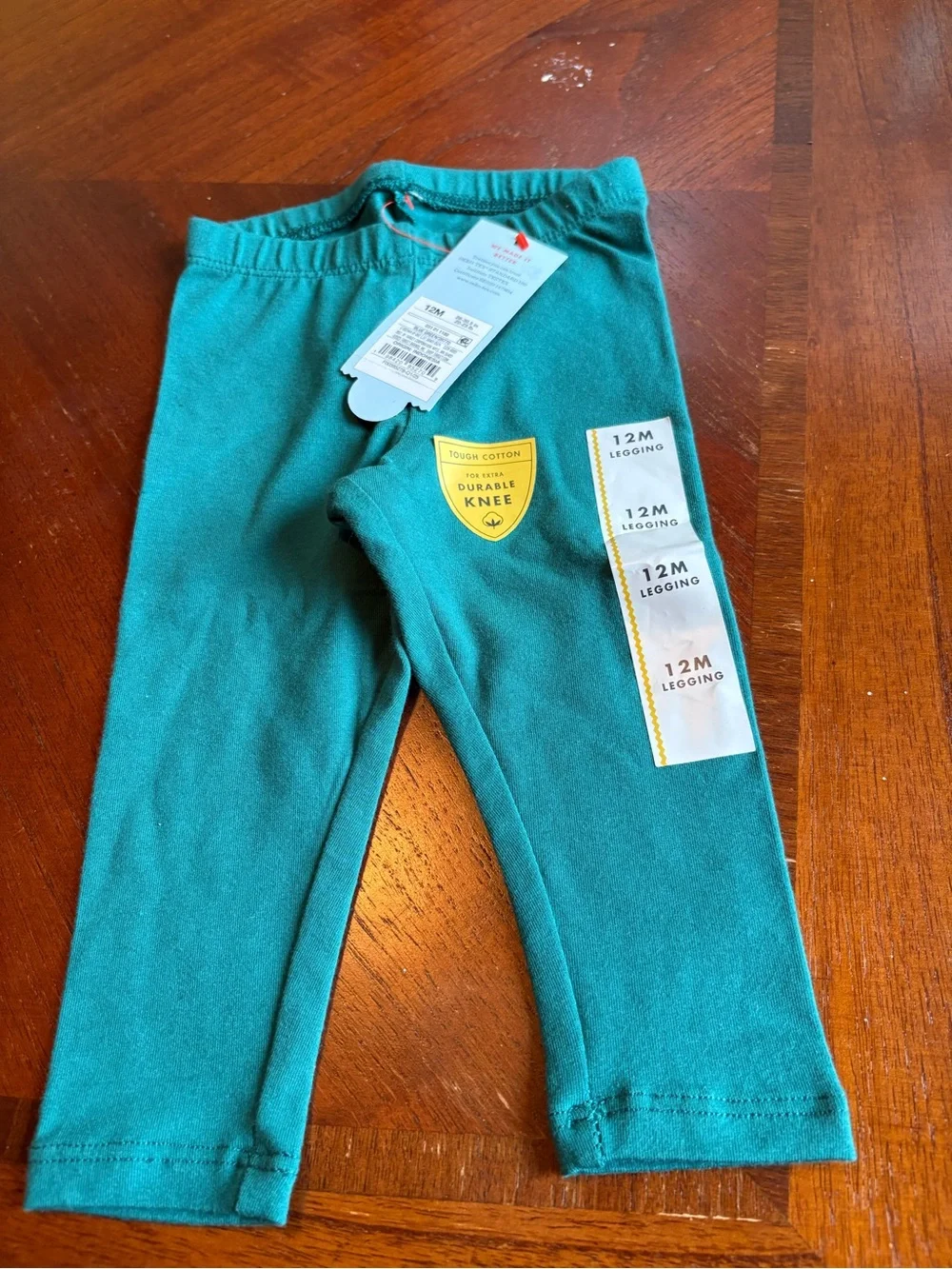 NWR wonder nation Girls Plaid Top with Red and Teal Leggings from Cat & Jack 12M